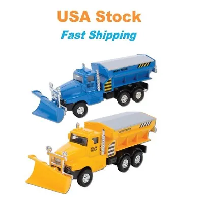 Snow Plow Salt Truck With 2  Adjustable Swivel Plow Diecast Toy Car 6'' 1:32  • $8.95