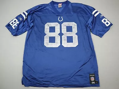 Indianapolis Colts Jersey Men 2XL Blue NFL Marvin Harrison #88 Adult XXL • $24.99