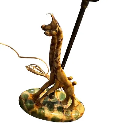 Royal Haeger Pottery Double  Giraffe Figural Lamp With Finial Repaired • $95