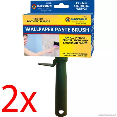 New Set Of 2 Wallpaper Paste Brush Decorating Diy Synthetic Fillings Bristles • £4.99