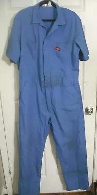 Dickies Coveralls Men's Size Sz 46 Chest Tall Sky Blue Short Sleeve Stained • $22