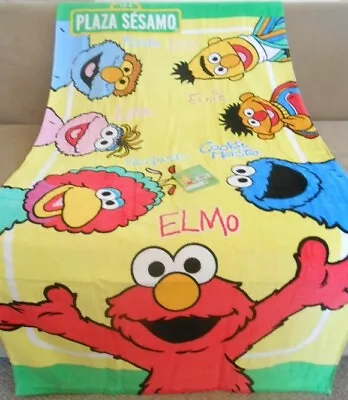 New Sesame Street Elmo Amigos Lola Bert Ernie Large Bath Beach Pool Gift Towel • $22.51