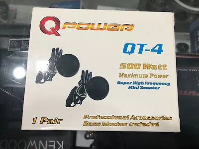 QPower QT4 500 Watts Max 4-Ohms Stereo Car Audio Mini Dome Tweeters • $5