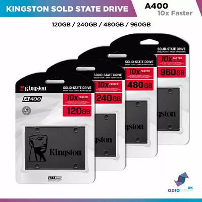 Kingston 120GB 240GB 480GB SSD A400 Solid State Hard Drive 2.5 Inch SATA 3.0 New • £79.99