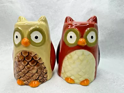 Retro Color Owl Salt And Pepper Shaker Set • $13.99