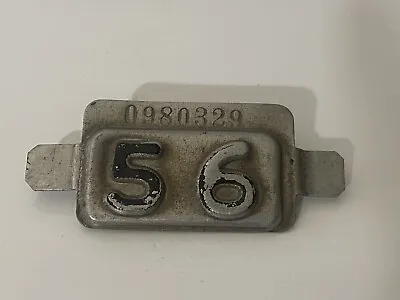 Vintage DMV 1956 Car Registration Tags Metal Original Collectible USA • $22