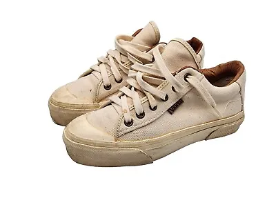 RARE!! Vintage Vans MADE IN USA Beige Suede Skate Shoes Sneakers Women Size 7 • $39.99
