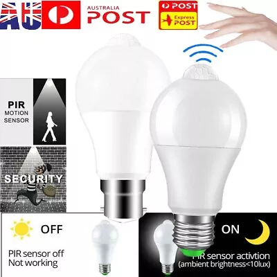 4/6x E27/B22 12W PIR Sensor Motion Smart LED Bulb Security Light Lamp Globe 220V • $5.87