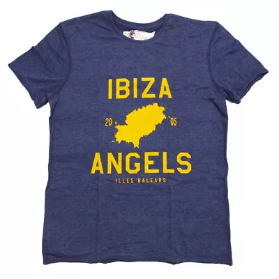 Ibiza Angels Island Men's T-Shirt Vintage Navy Blue Heather RRP £60 OFFICIAL • $28.58