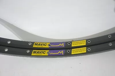 Mavic Post 1994 GP4 CD 700C 36 Holes Shiny Gray Hard Anodized Tubular Rims Set • $120