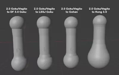 SHF 2.0 Goku/Vegito Heads To 3.0 Body Neck Pegs - READ DESCRIPTION! • $5