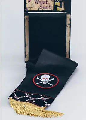 £11.49 • Buy Black Skull & Crossbones Pirate Waist Sash