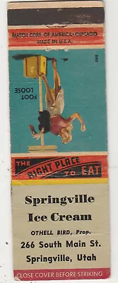 Springville Ice Cream-Springville-Utah-Ut-As Is-Album Paper • $7.99