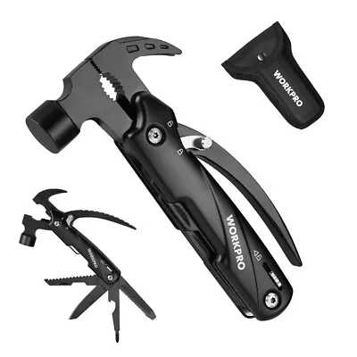 WORKPRO Multitool 12 In 1 Camping Tool W/Mini Hammer-EDC Gear Multi Tools Hammer • $27.99