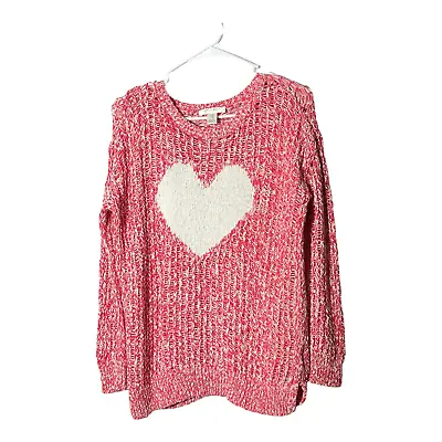 Motherhood Maternity Womens Long Sleeve Pullover Knitted Heart Sweater Size M • $16.86