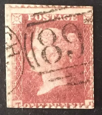 GB Queen Victoria  1d Penny Red  VFU Stamp  T-D   LH • $1.23