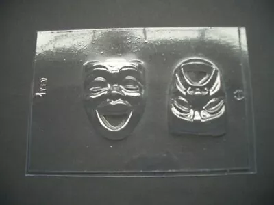 2 On 1 Comedy/tragedy Chocolate Mould/moulds/theatre/drama/cake Toppers/gift • £5.15