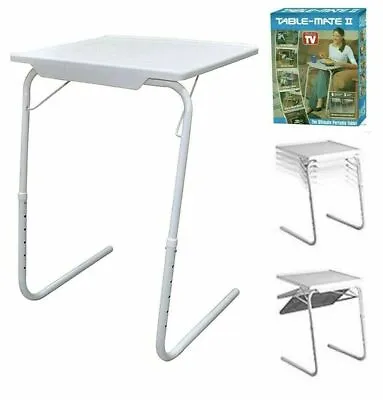 £17.90 • Buy Adjustable Folding Portable Table Mate Lap Tray Tv Dinner Desk Serving Tray New 