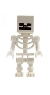 LEGO Minecraft Skeleton Cube Head Minifigure From 21118 • $9.50