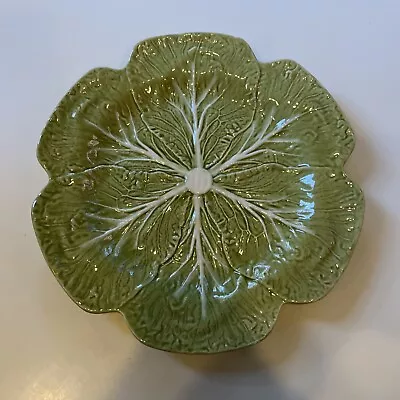 Light Pale Green Cabbage Bordallo Pinheiro Dinner Serving Plate Charger 12  Chip • $65