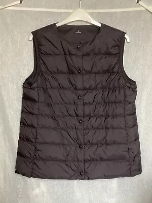 Muji Womens Grey Ultra Light Down Gilet Size M New With Tag • £25.99