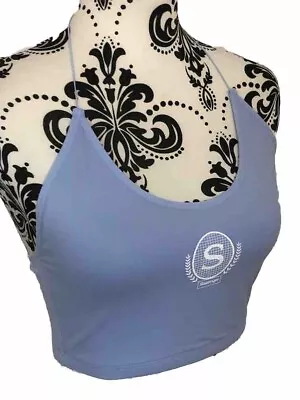 Slazenger “Sofia Richie”  Racer Vest Crop Top Sleeveless Halter Neck Size 12. • £9.99