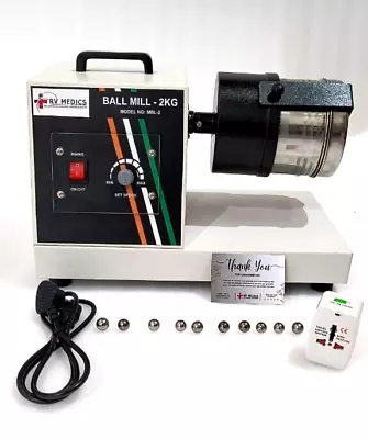 110V Laboratory Ball Mill 2kg Motor Driven Heavy Duty With Stainless Steel Balls • $297.43