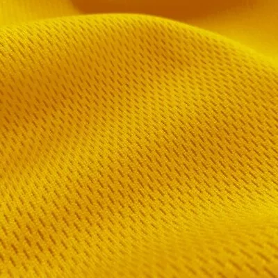 Gold Flat Back Dimple Mesh Athletic Uniform Jersey Fabric - 58  Wide • $13.95