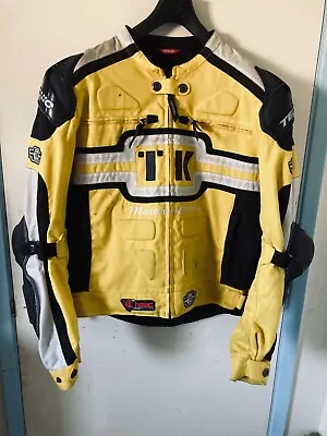 Teknic Armored  Motorcycle Jacket Full Zip Size 48/58 Yellow Black • $45