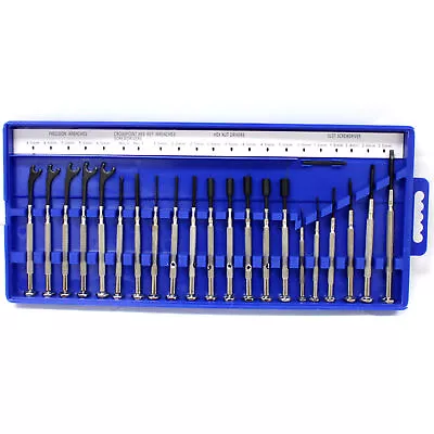 21 Pc Precision Tool Set Wrench Hex Key Nut Slot Flat Screwdrivers Jewelry Watch • $19.99