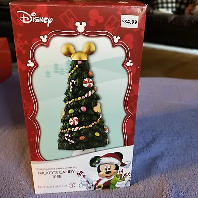 Department 56 Mickey's Merry Christmas Village Mickey's Candy Tree Brand New NIB • $50