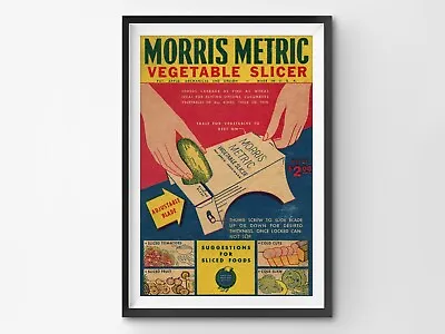 1950's Morris Metric Vegetable Slicer POSTER! (up To 24  X 36 ) - Kitchen - Art • $28