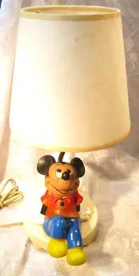 1960's 70's Vintage Mickey Mouse Bedroom Table Lamp Disney • $36.75