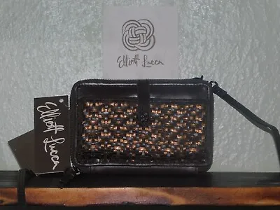 Elliott Lucca Nos Phone Wristlet Or Crossbody Bag With Woven Leather • $11