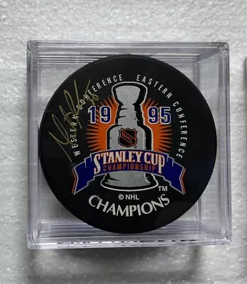 Martin Brodeur Signed New Jersey Devils  1995 Stanley Cup Hockey Puck • $89.95