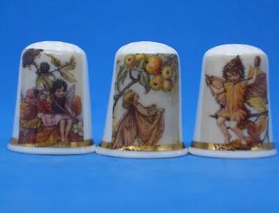 £9.95 • Buy Birchcroft Thimbles -- Set Of Three -- Flower Fairies Of Autumn