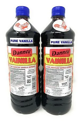 2 X Danncy Dark Pure Mexican Vanilla Extract From Mexico 33oz Each 2 Plastic ... • $31.60