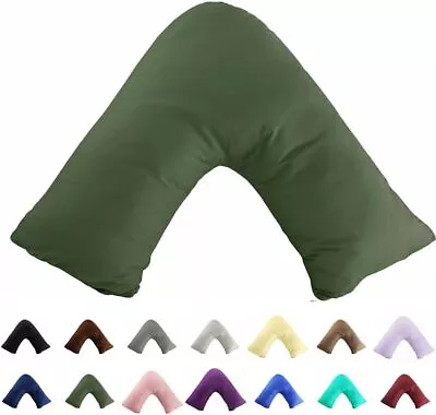 Cotton 300 Tc Soild Envelope Style V Shaped Tri Boomerang Standard Pillow Case • $22.79