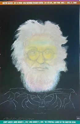 Important Lg RARE Poster Of Jerry Garcia By Artist Milton Glaser. • $550