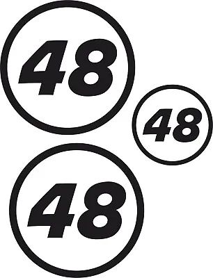 3x Custom Race Rally Numbers Door Window Stickers Motorsport  Track Day Car Van • £4.65