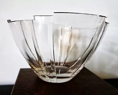 Vintage Heavy MIKASA 11.5” Cut Glass Centerpiece Bowl Facets XY644 XY729 Pattern • $179