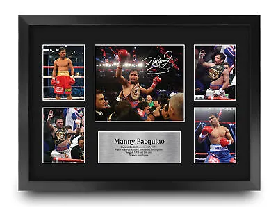 Manny Pacquiao A3 Framed Boxing Signed Autograph Photo Prints For Boxer Fan • $37.91