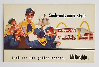 Original Early 1960s McDonald's Cook-out Mom-style Postcard Proof • $49