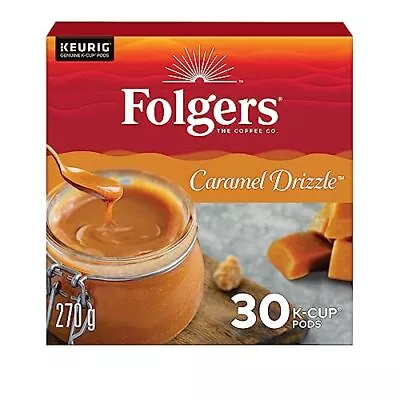 Folgers Caramel Drizzle Flavoured Coffee Single-Serve K-Cup Pods For Keurig ... • $41.32