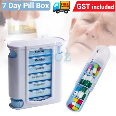 Weekly Daily Pill Box Organiser Tablet Medicine Holder Storage Dispenser 7 Day • $12.84