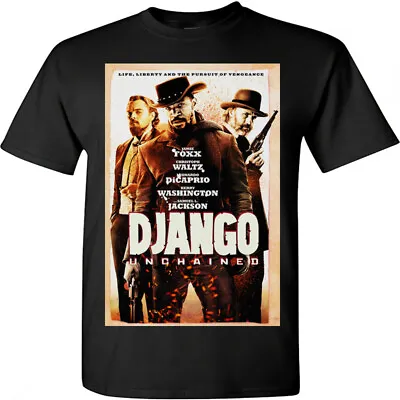 $24.95 • Buy New Django Unchained Movie Poster M T-Shirt Quentin Tarantino Jamie Foxx Leo
