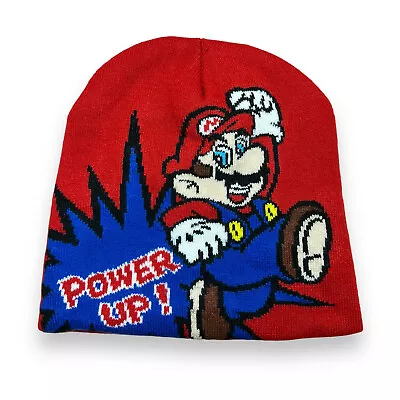 Super Mario Bros Youth Beanie Power Up Boys/Girls Winter Hat Knit Cap Toboggan • $9.87