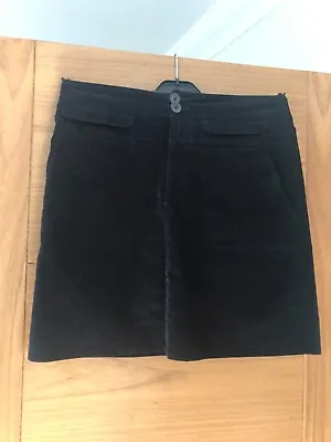 Size 10 M & S Black Velvet Skirt • £10
