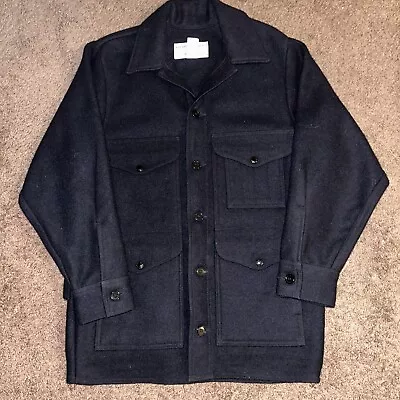 Filson Mackinaw Cruiser Jacket- Style 110- Black- Wool- Size 42- Used  • $300