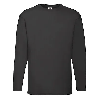 Fruit Of The Loom Valueweight Long Sleeve T-Shirt Crew Neck - 8 Colours - S-5XL • £5.99